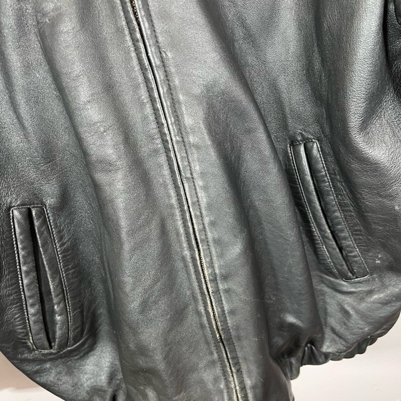 Vintage Modern Elements Women’s Black 100% Genuine Leather Motorcycle Jacket - Picture 9 of 14